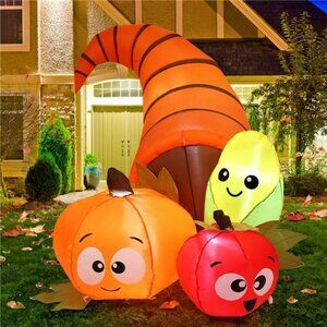 Thanksgiving Inflatables 5.6FT Long Fruit Combo with Built-in LEDs Blow